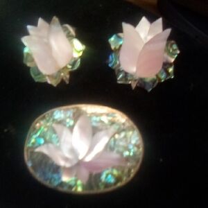 Pink Opal Earrings with Iridescent Glow